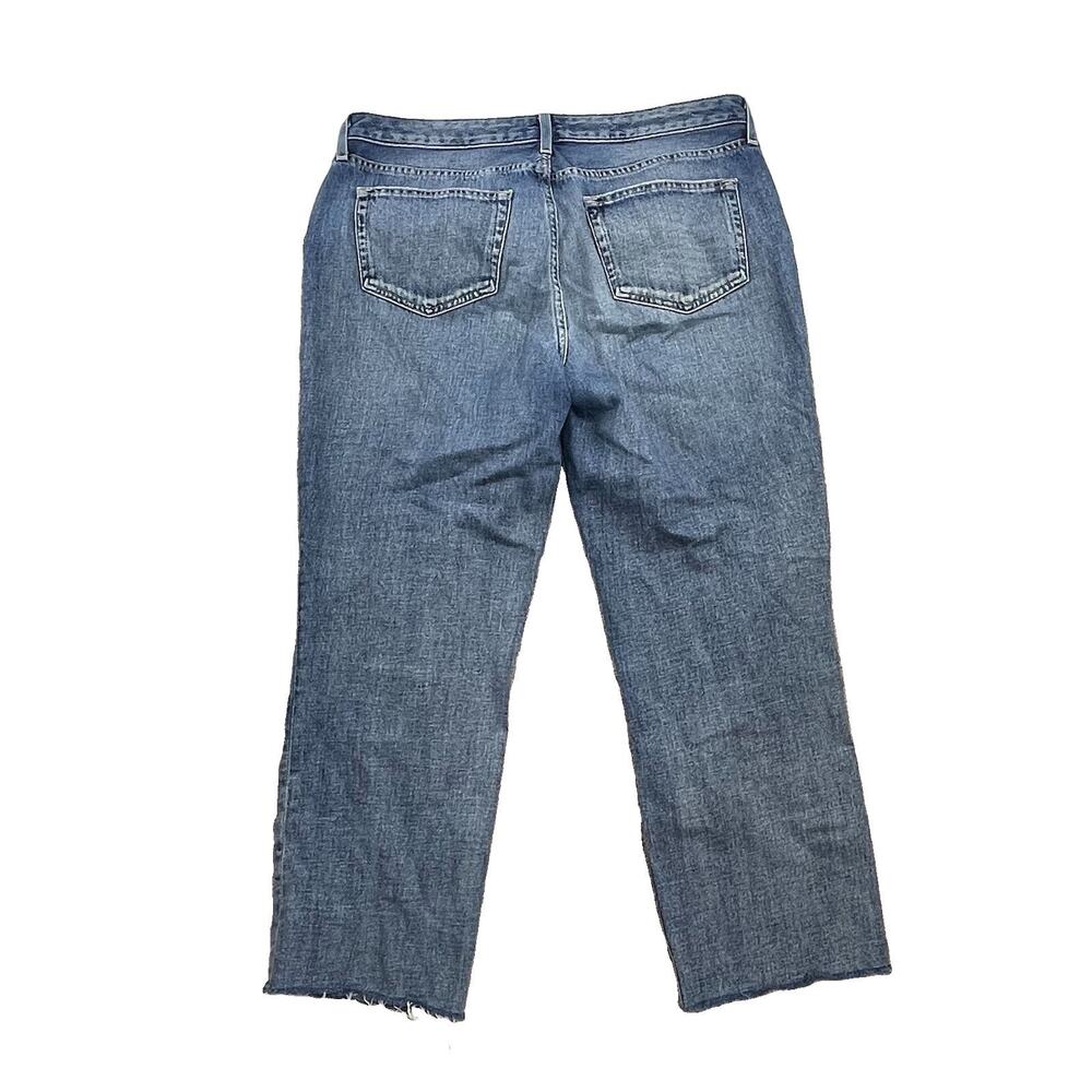 L'agence Women Jeans Size 31 Blue Frayed Hems Cotton 26" In Medium Wash 32-26